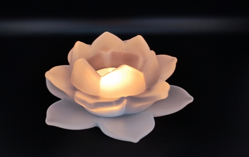 Lotus Kerzen-Teelichthalter-Kristallglas